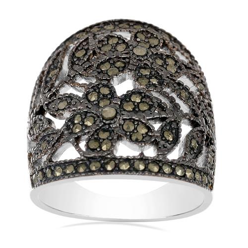 BUY 925 STERLING SILVER NATURAL AUSTRIAN MARCASITE GEMSTONE STYLISH RING